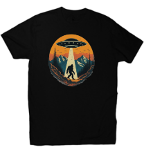 Picture of UFO T-shirt, Abducted Sasquatch Big Foot T-shirt, Sasquatch T-shirt