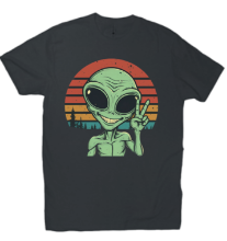 Picture of Alien T-shirt, Alien Peace Sign, Alien T-shirt