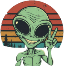 Picture of Alien T-shirt, Alien Peace Sign, Alien T-shirt