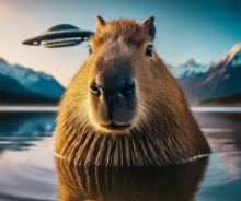 Picture of UFO T-shirt, UFO Capybara T-shirt