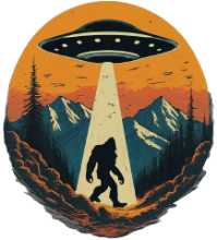 Picture of UFO T-shirt, Abducted Sasquatch Big Foot T-shirt, Sasquatch T-shirt